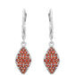 Strieborné Náušnice s Granátom