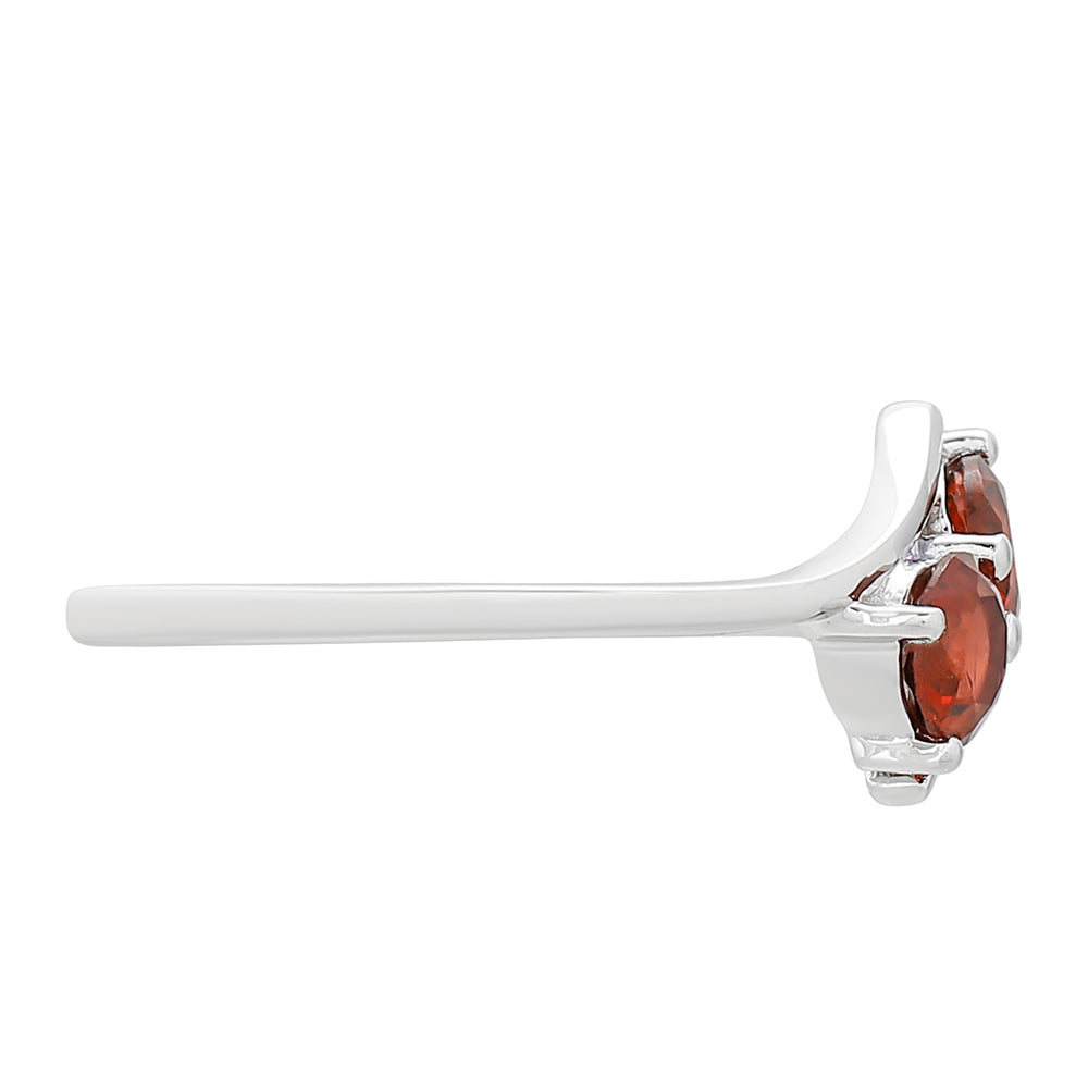 Strieborný Prsteň s Granátom 2 