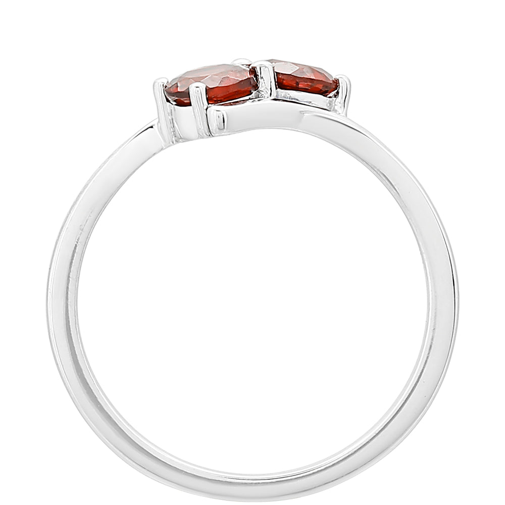 Strieborný Prsteň s Granátom 4 