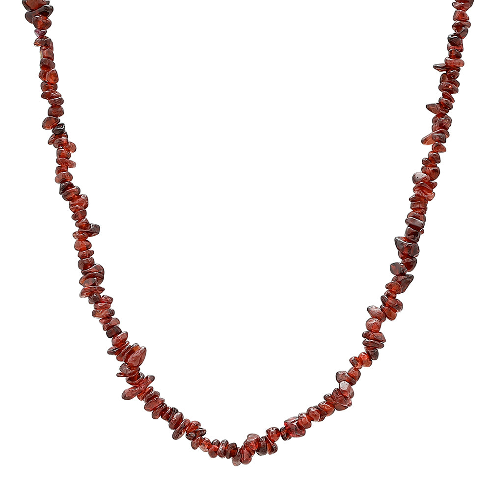 Strieborný Náhrdelník s Granátom