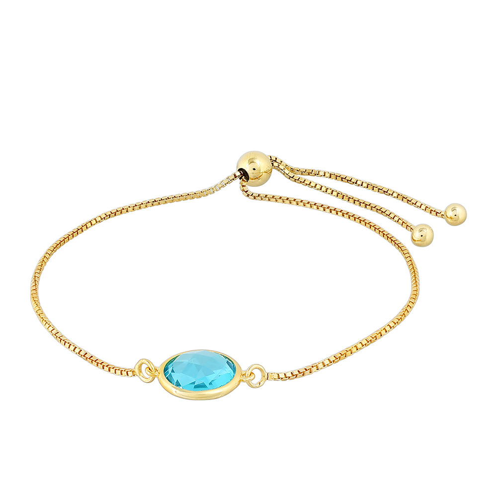 Pozlátený Strieborný Náramok s Paraiba Kremeňom 2 