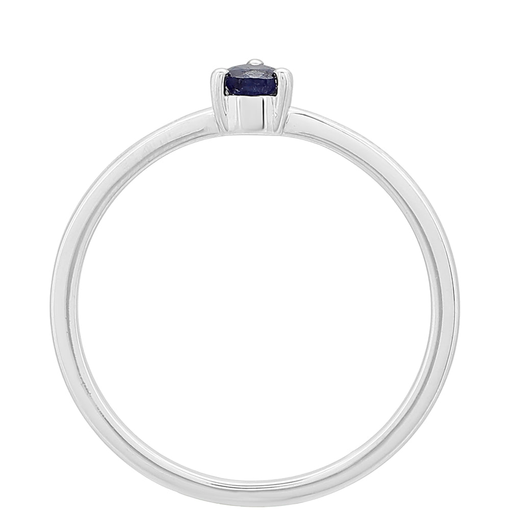 Strieborný Prsteň s Thajským Zafírom 4 
