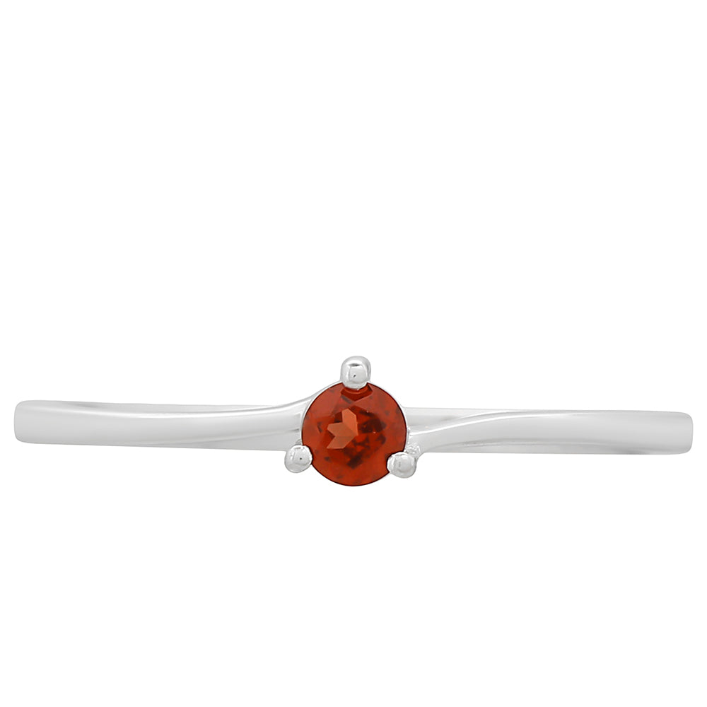 Strieborný Prsteň s Granátom