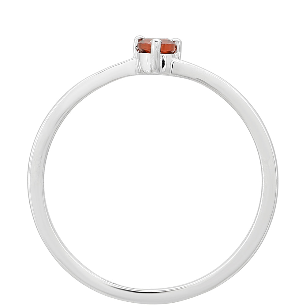 Strieborný Prsteň s Granátom 4 