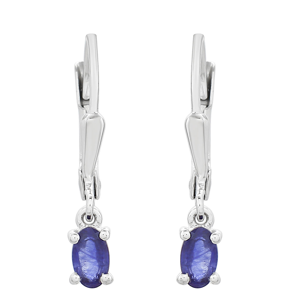 Strieborné Náušnice s Thajským Zafírom 1 