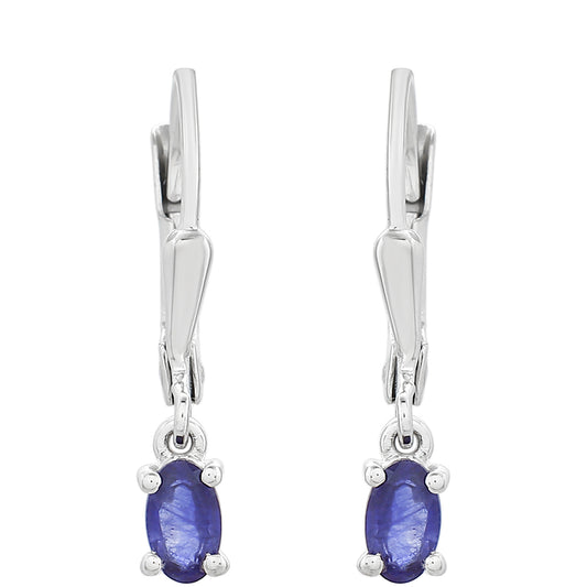 Strieborné Náušnice s Thajským Zafírom