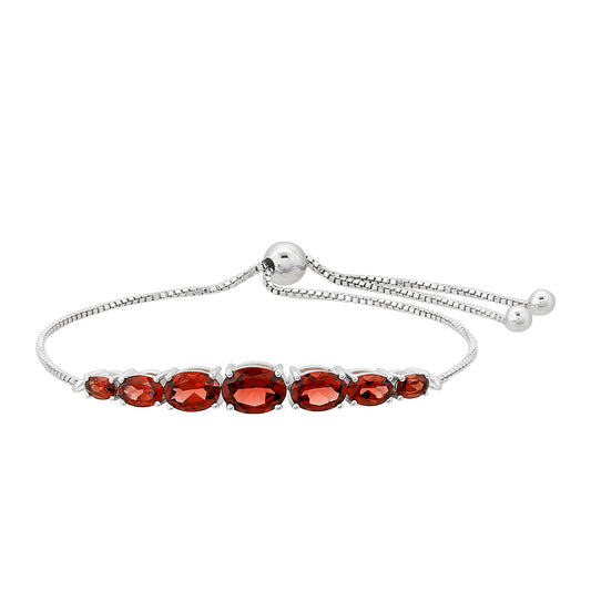 Strieborný Náramok s Granátom