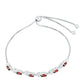 Strieborný Náramok s Granátom a Bielym Topásom