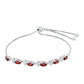 Strieborný Náramok s Granátom a Bielym Topásom