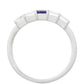 Strieborný Prsteň s Thajským Zafírom a Bielym Topásom
