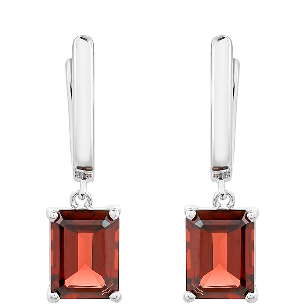 Strieborné Náušnice s Granátom 1 