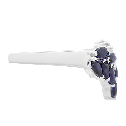 Strieborný Prsteň s Thajským Zafírom a Bielym Topásom