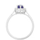 Strieborný Prsteň s Thajským Zafírom a Bielym Topásom