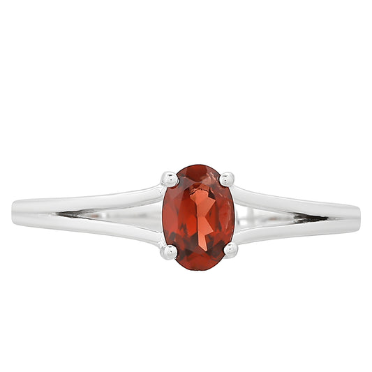 Strieborný Prsteň s Granátom