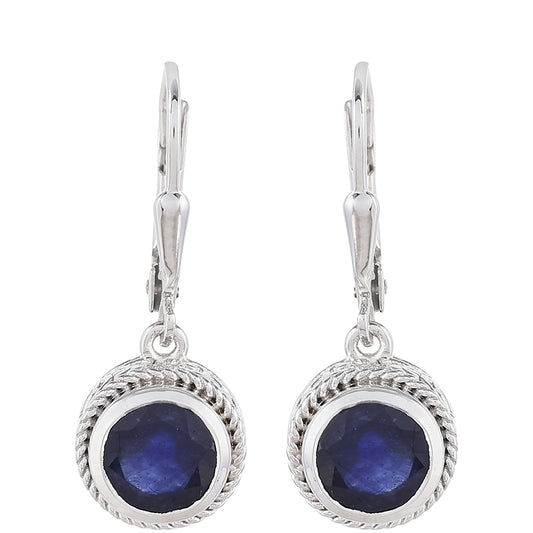 Strieborné Náušnice s Thajským Zafírom