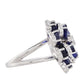 Strieborný Prsteň s Thajským Zafírom a Bielym Topásom