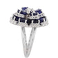 Strieborný Prsteň s Thajským Zafírom a Bielym Topásom