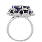 Strieborný Prsteň s Thajským Zafírom a Bielym Topásom
