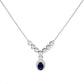 Strieborný Náhrdelník s Thajským Zafírom a Bielym Topásom