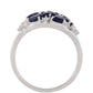 Strieborný Prsteň s Thajským Zafírom a Bielym Topásom