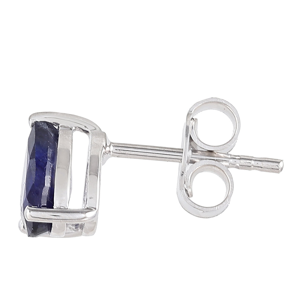 Strieborné Náušnice s Thajským Zafírom 2 