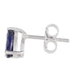 Strieborné Náušnice s Thajským Zafírom