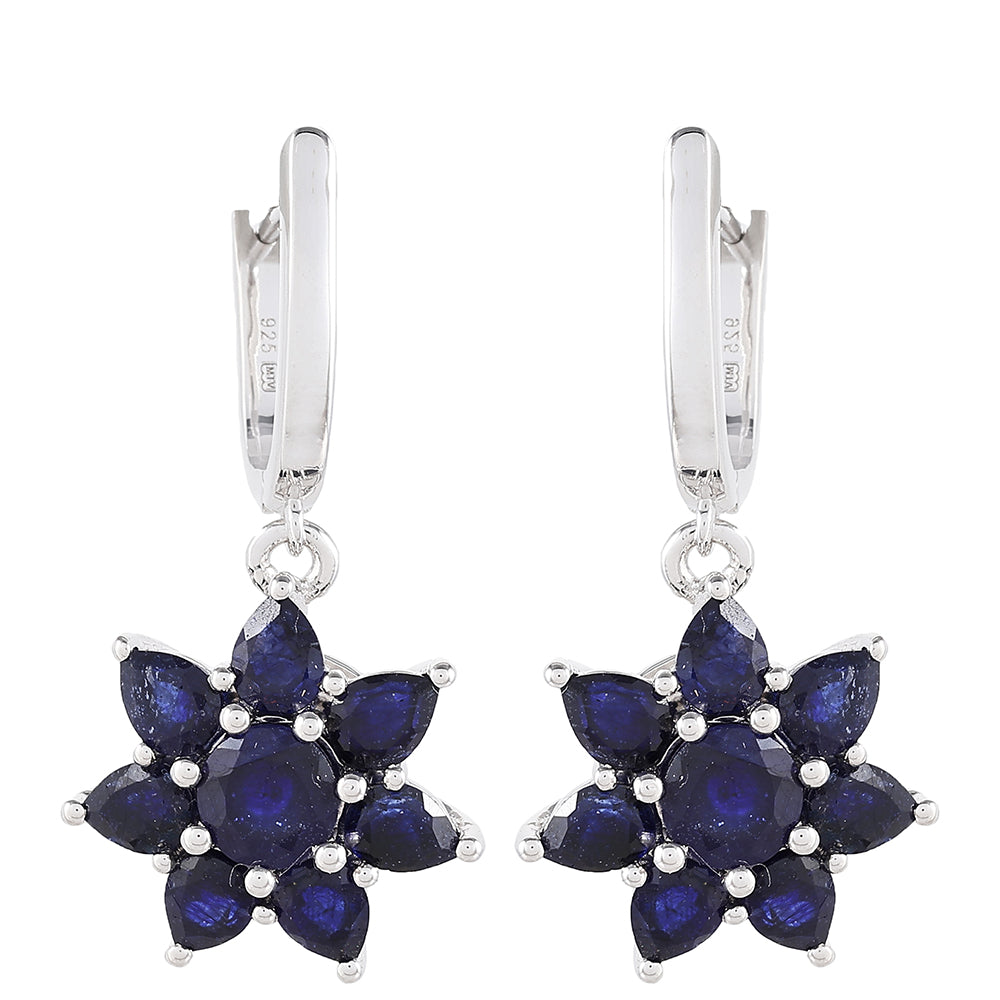 Strieborné Náušnice s Thajským Zafírom