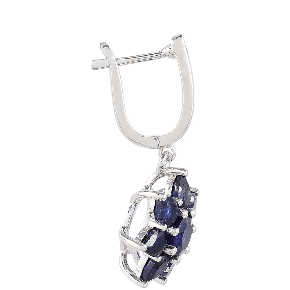 Strieborné Náušnice s Thajským Zafírom
