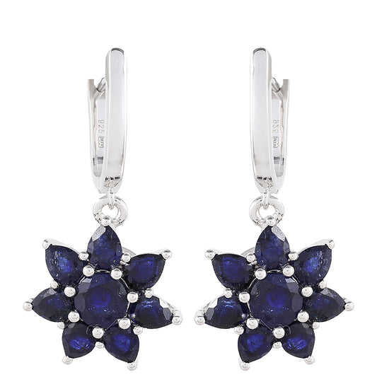 Strieborné Náušnice s Thajským Zafírom