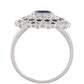 Strieborný Prsteň s Thajským Zafírom a Bielym Topásom