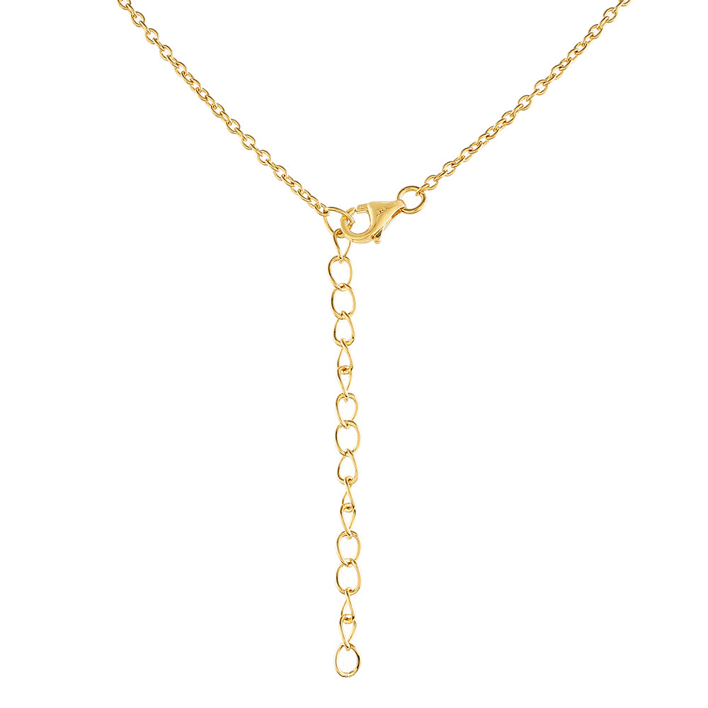 Pozlátený Strieborný Náhrdelník s Barokovou Sladkovodnou Kultivovanou Perlou a Bielym Topásom