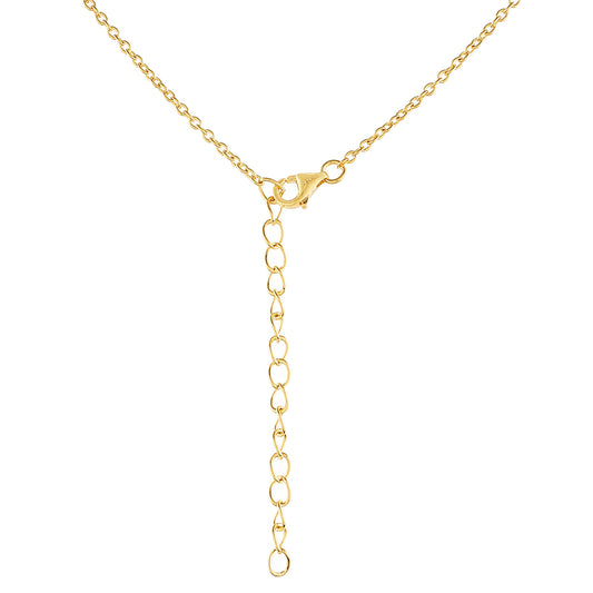 Pozlátený Strieborný Náhrdelník s Barokovou Sladkovodnou Kultivovanou Perlou a Bielym Topásom