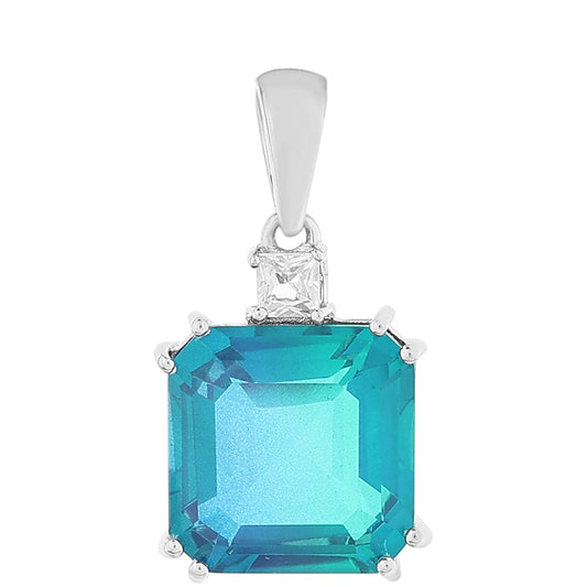 Strieborný Prívesok s Pávím Kremeňom a Bielym Topásom