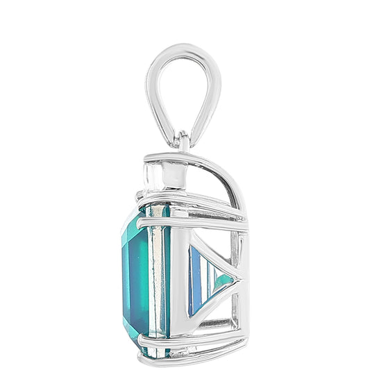 Strieborný Prívesok s Pávím Kremeňom a Bielym Topásom