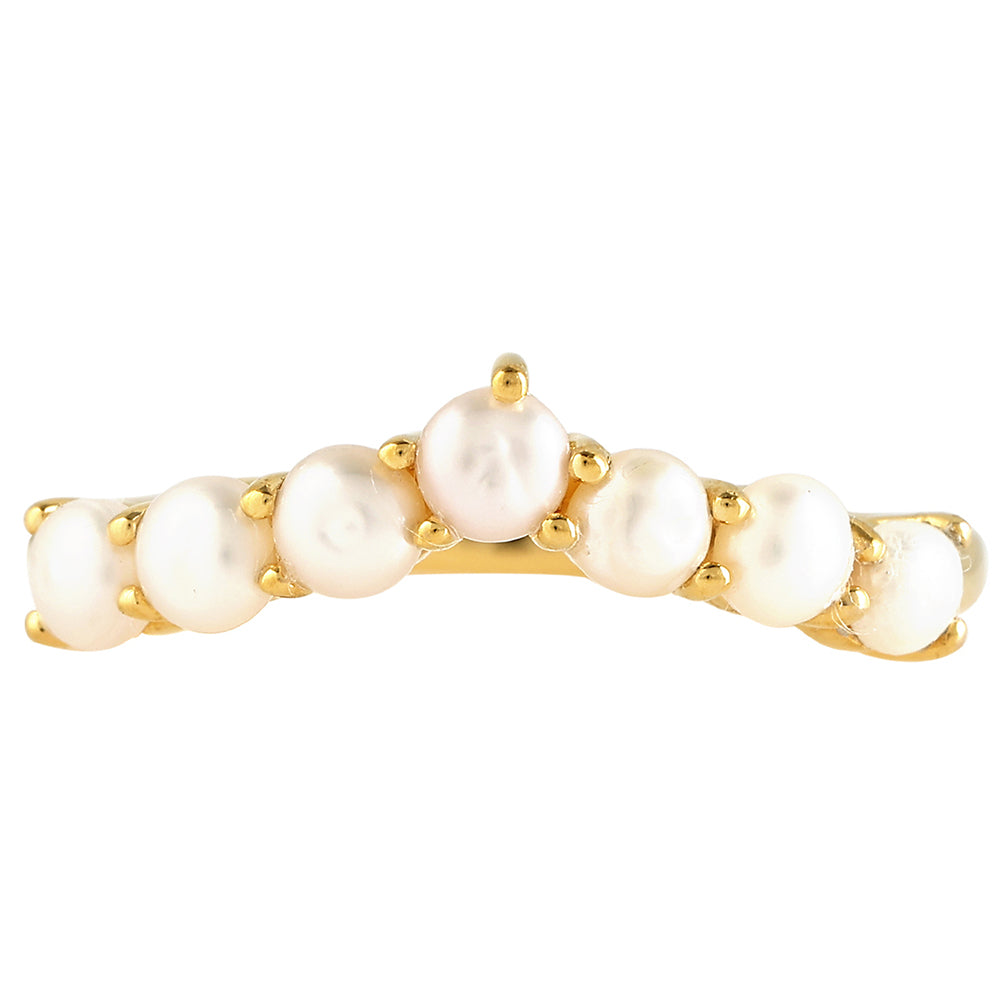 Pozlátený Strieborný Prsteň s Barokovou Sladkovodnou Kultivovanou Perlou