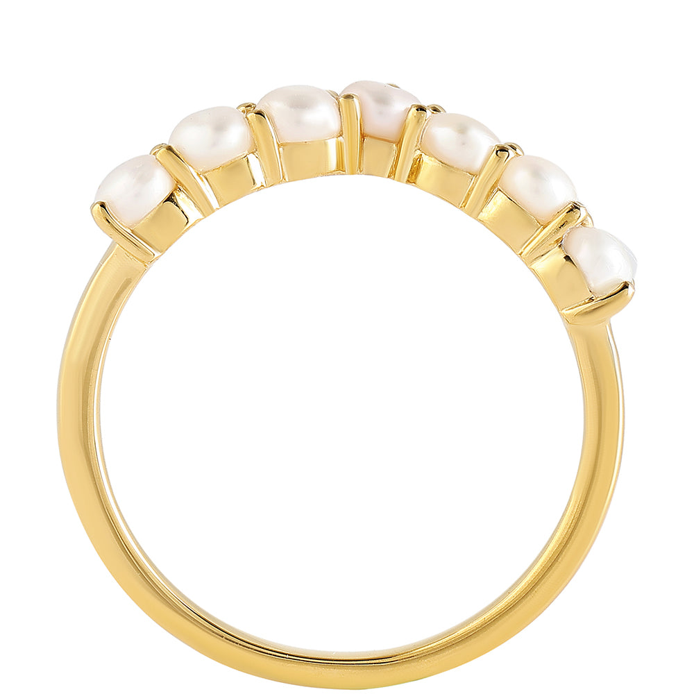 Pozlátený Strieborný Prsteň s Barokovou Sladkovodnou Kultivovanou Perlou 3 
