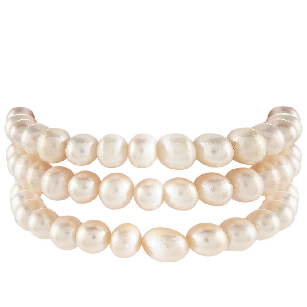 Pozlátený Strieborný Náramok s Barokovou Sladkovodnou Kultivovanou Perlou 2 