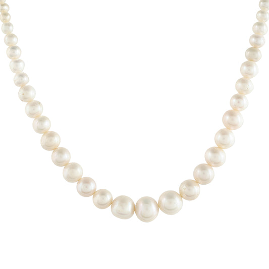 Pozlátený Strieborný Náhrdelník s Barokovou Sladkovodnou Kultivovanou Perlou