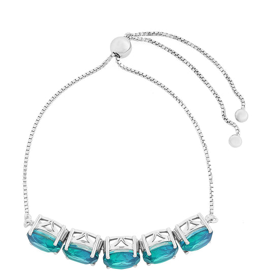 Strieborný Náramok s Pávím Kremeňom