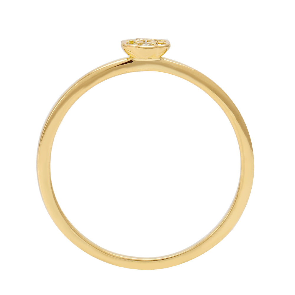 Pozlátený Strieborný Prsteň s Verónsky zelený diamantom 5 