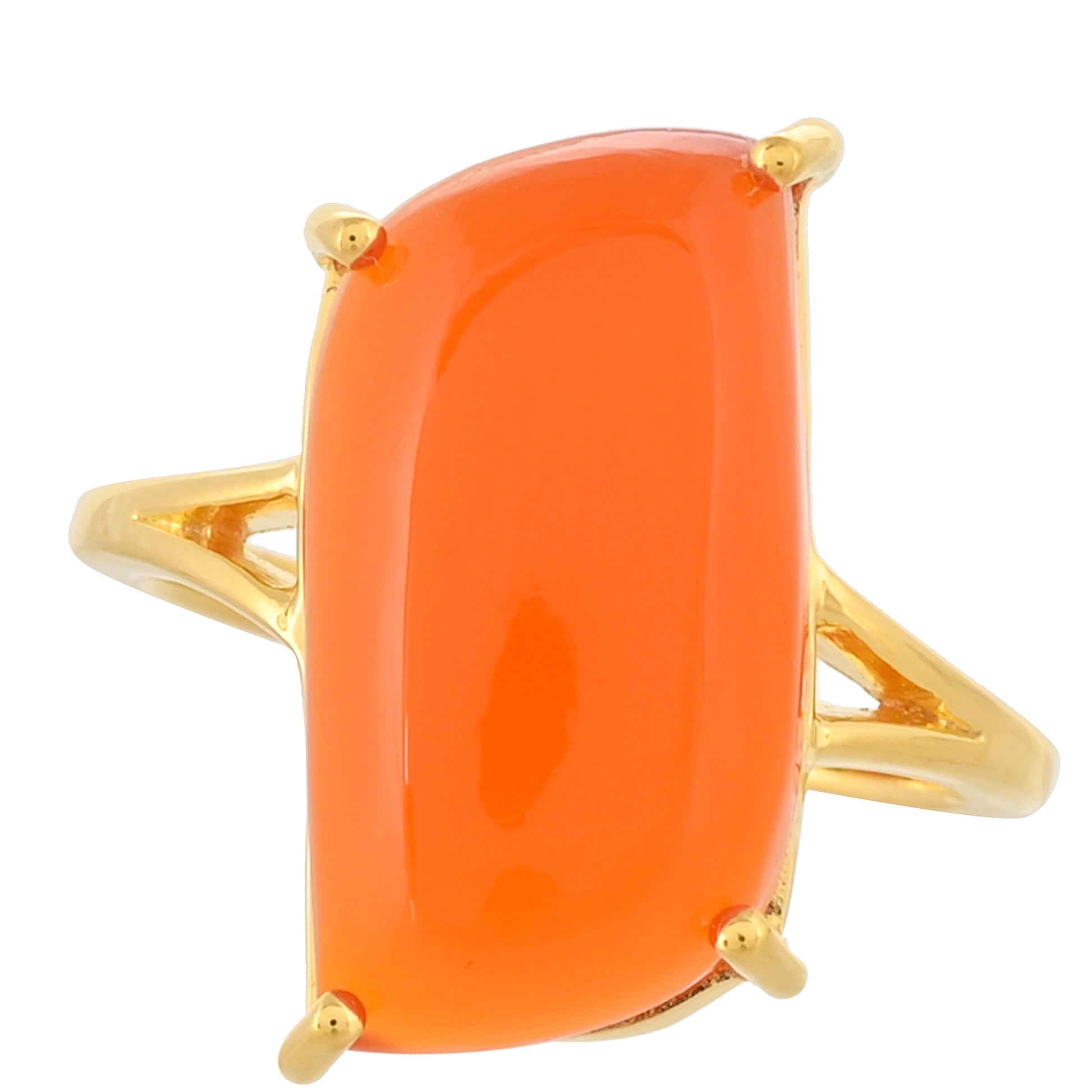 Pozlátený Strieborný Prsteň s Karneolom 1 