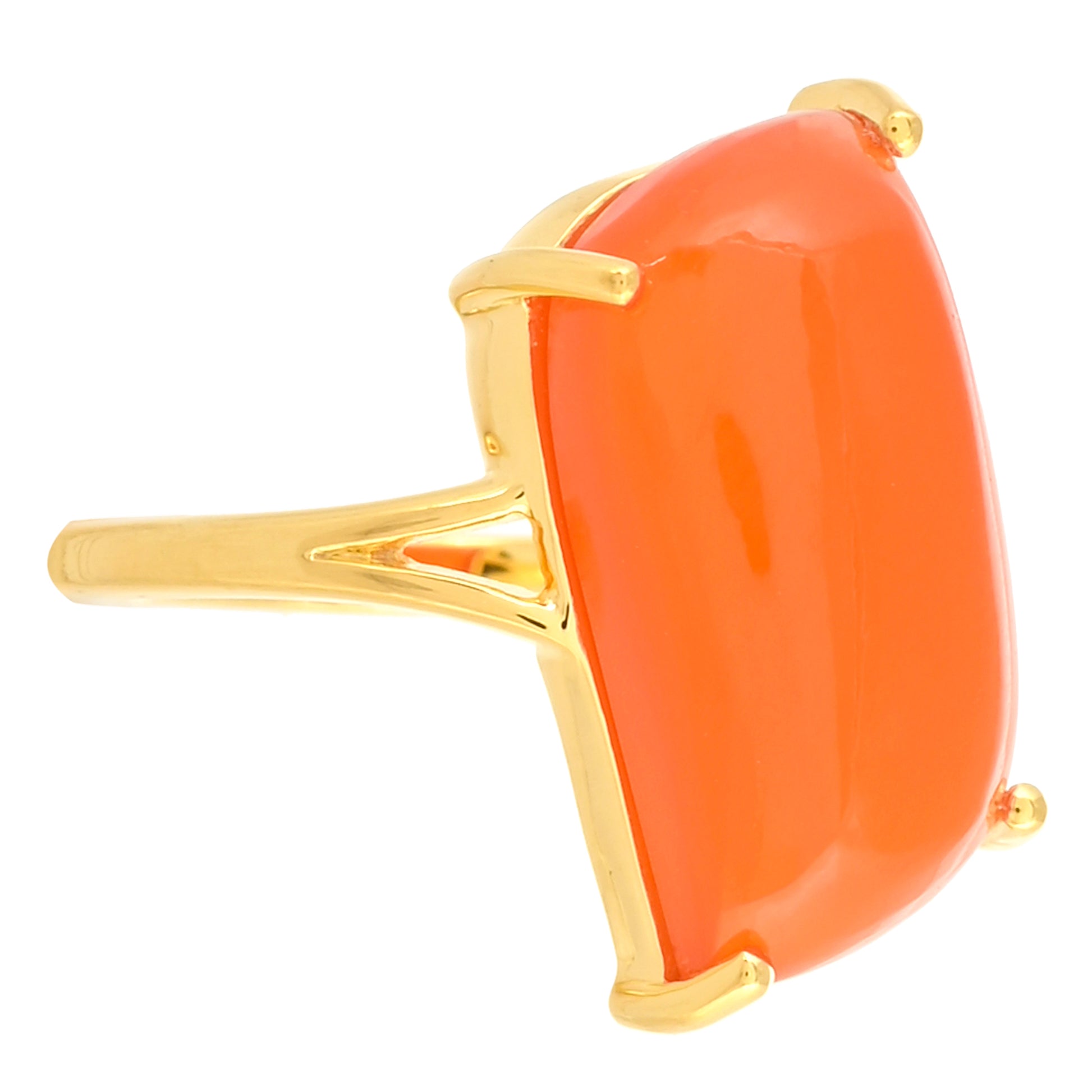 Pozlátený Strieborný Prsteň s Karneolom 2 