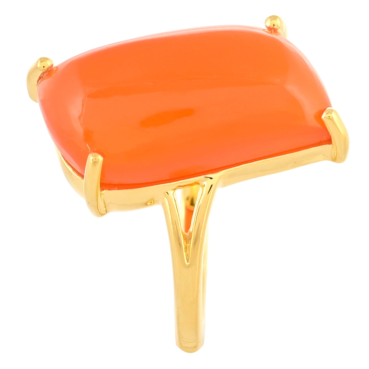 Pozlátený Strieborný Prsteň s Karneolom