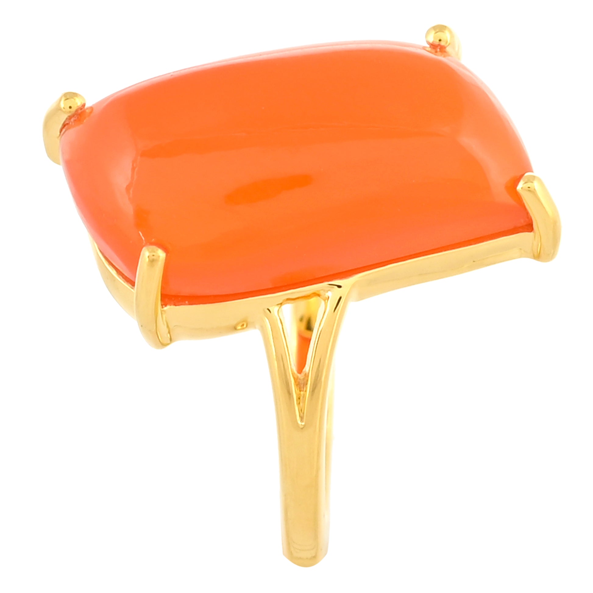 Pozlátený Strieborný Prsteň s Karneolom 3 