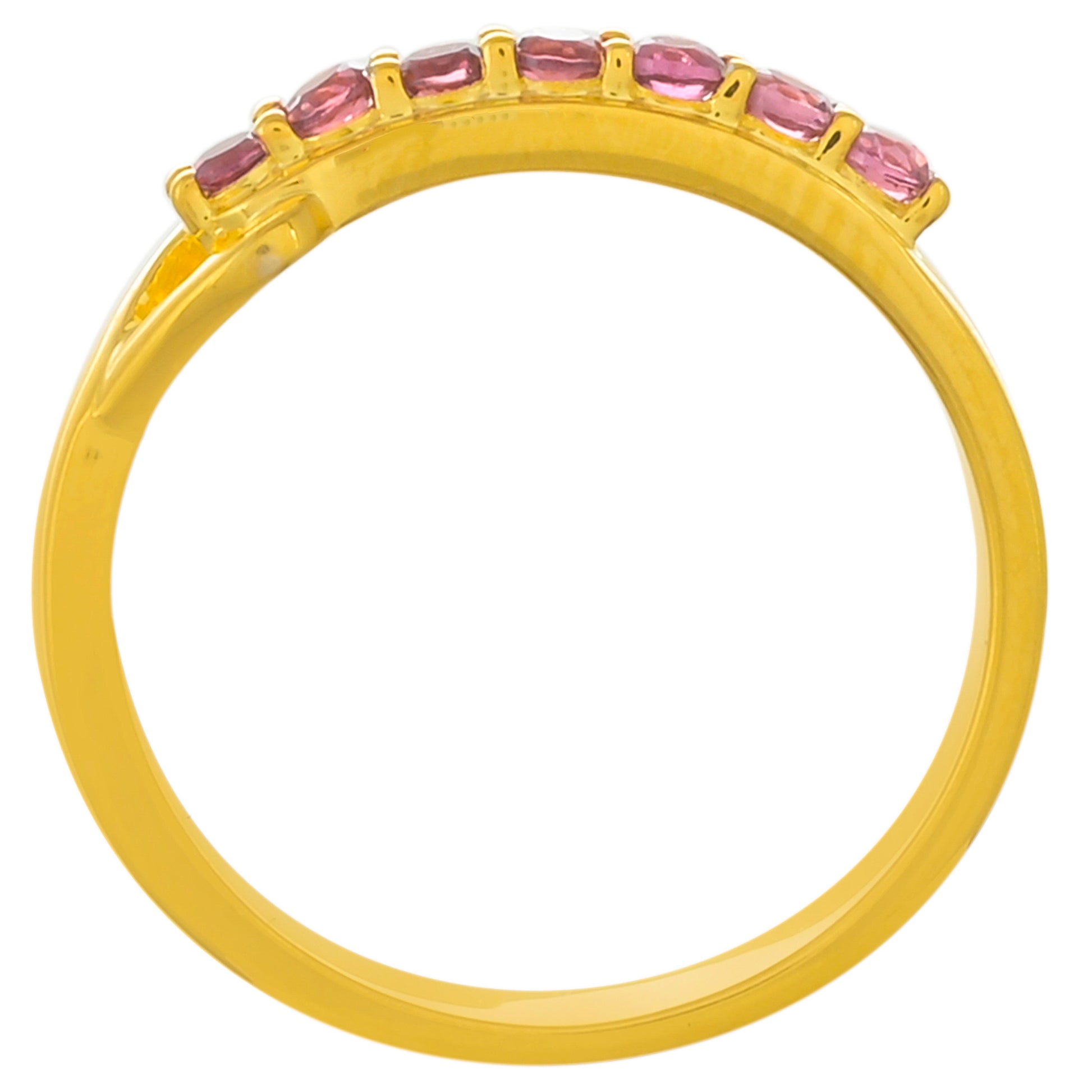 Pozlátený Strieborný Prsteň s Rhodolitovým Granátom 4 