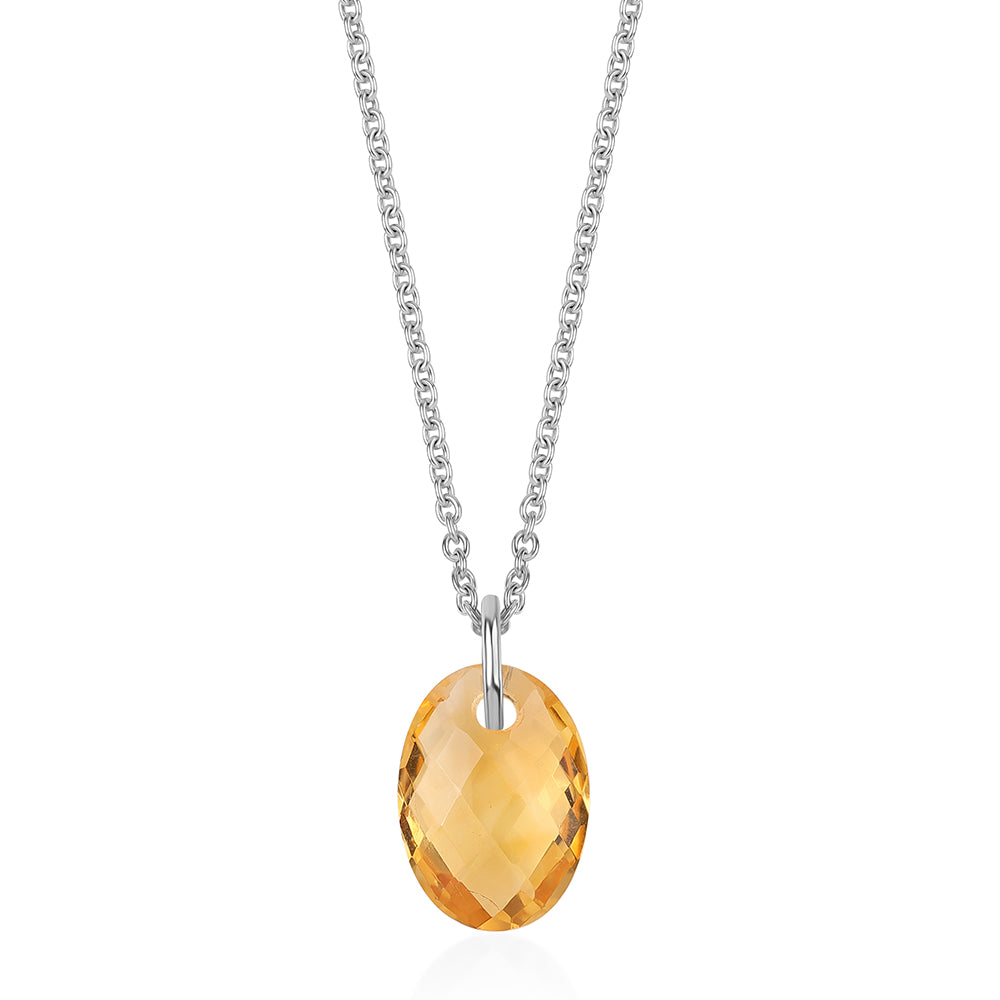 Strieborný Prívesok s Citrínom