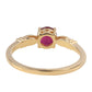 Pozlátený Strieborný Prsteň s Mozambickým Rubínom