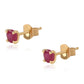 Pozlátené Strieborné Náušnice s Mozambickým Rubínom