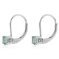 Strieborné Náušnice s Brazílskym Smaragdom