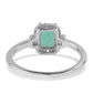 Strieborný Prsteň s Brazílskym Smaragdom a Bielym Topásom